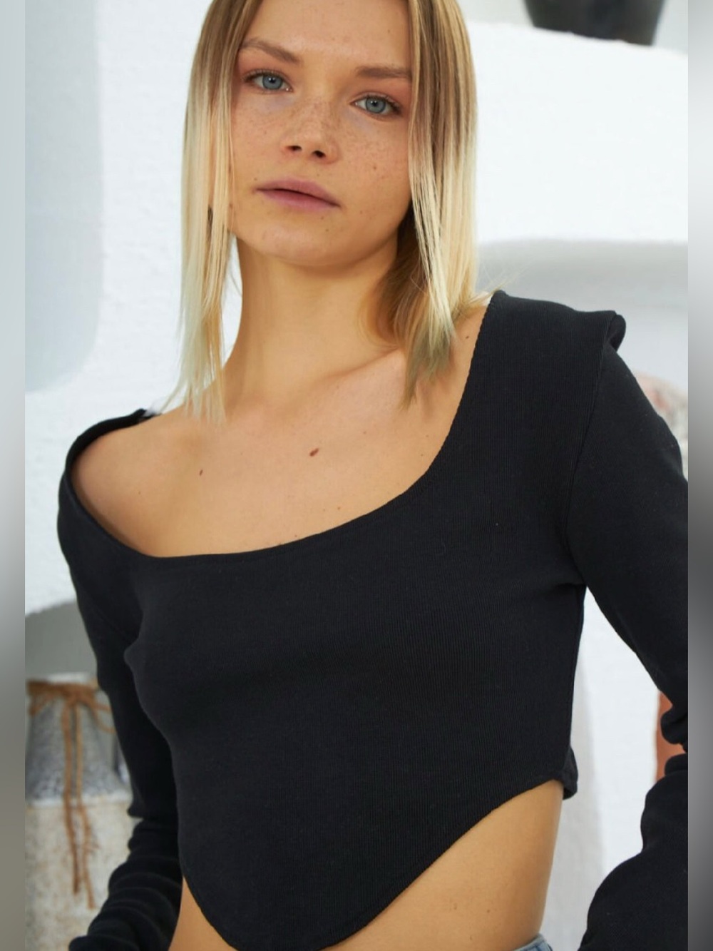 Moon Skinny Crop Top
